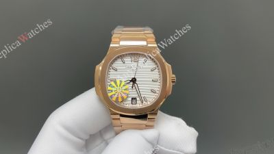 PDF Patek Philippe Nautilus Cal.324 Movement 35.2mm 316L Steel White/RG/Green Face RG Band Watch